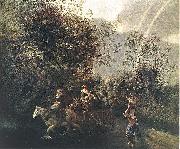 Jan Siberechts Crossing a Creek painting